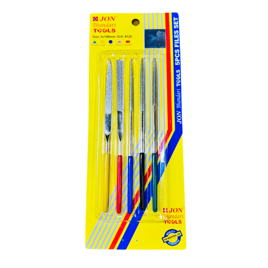DIAMOND NEEDLE FILES SET 3x140mm (5 PCS)